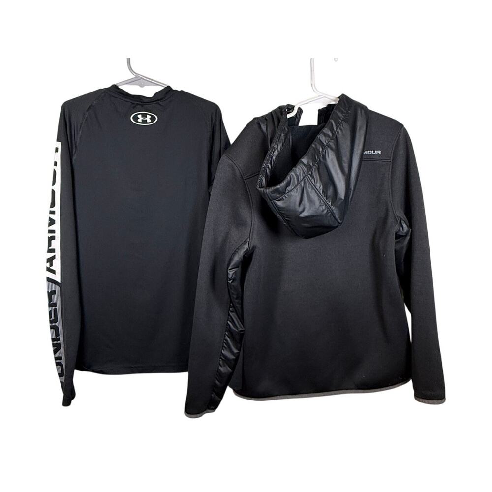 Under ArmourJacket/Shirt Lot Boys Medium Black Long Sleeve - Picture 2 of 6